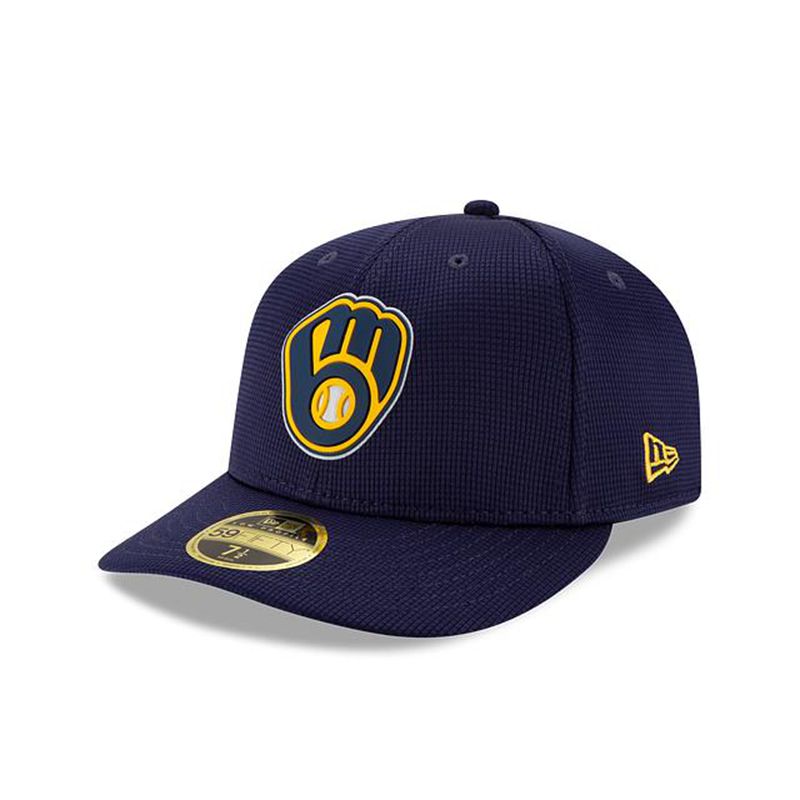 MLB Milwaukee Brewers Clubhouse Collection Low Profile 59Fifty Fitted (CYB4851) - Blue New Era Caps